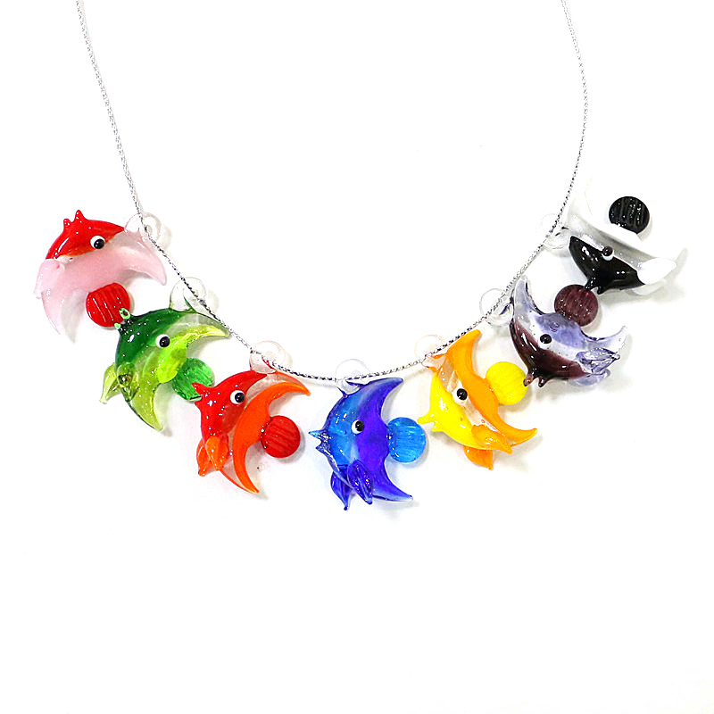 Marine Aquarium Europe - 2pcs Mini Fish Glass Pendant Cute