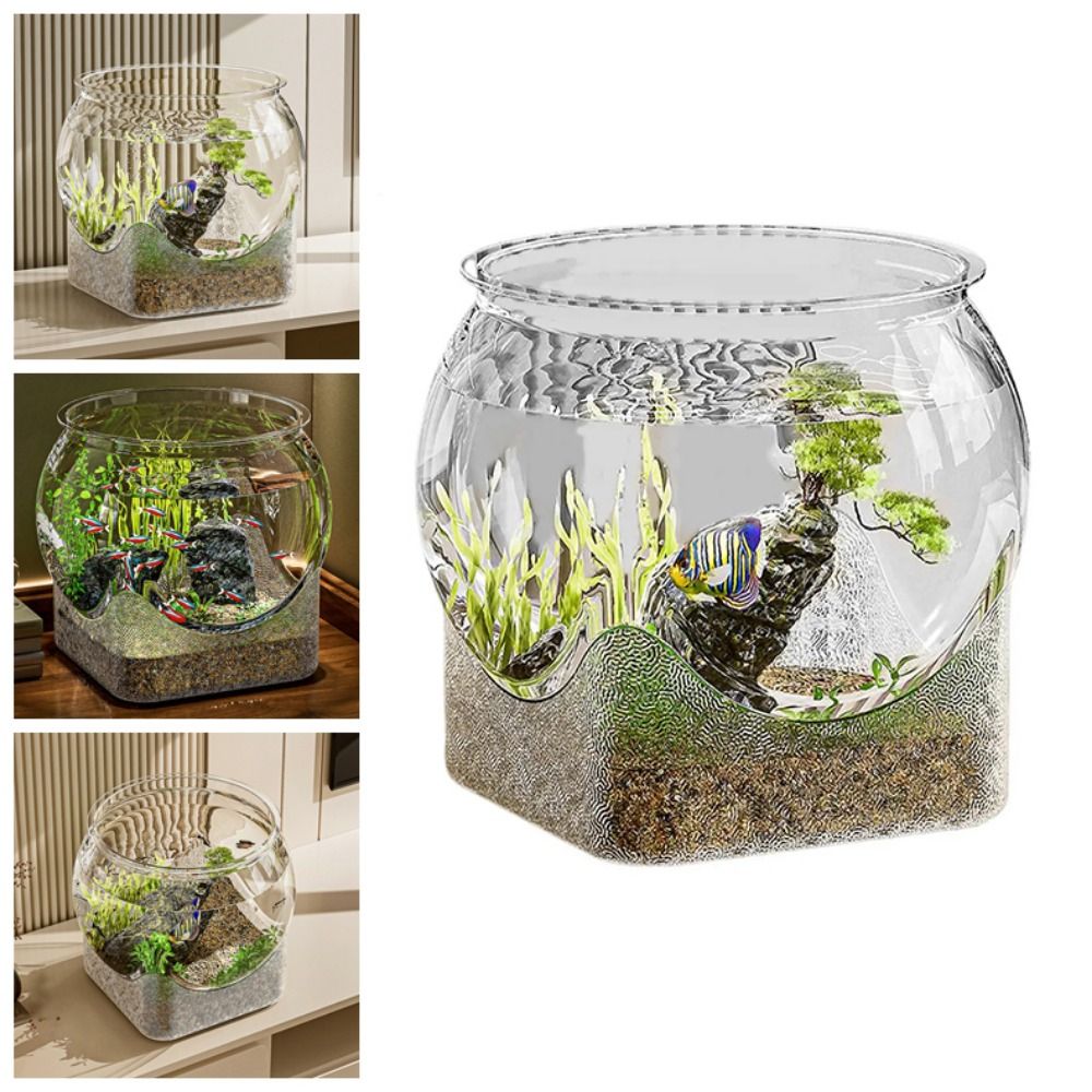 Marine Aquarium With Sump - Ultra Clear Round Fish Bowl Removable