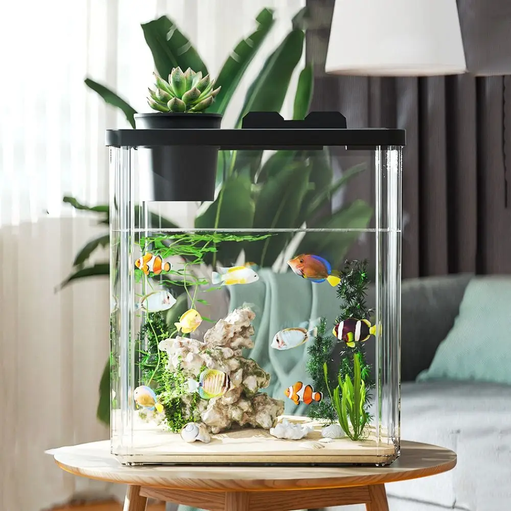 Aquarium Desktop Fish Tank Wat - Marine Aquarium With Sump ulasan dan harga