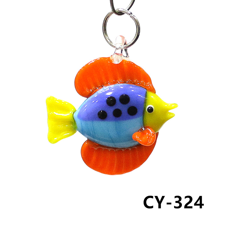 Colorful Mini Glass Fish Figur - Marine Aquarium Europe ulasan dan harga