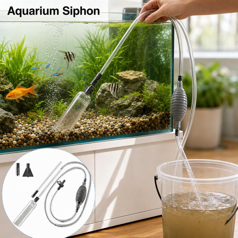 Manual Aquarium Siphon Fish Ta - Marine Aquarium With Sump ulasan dan harga