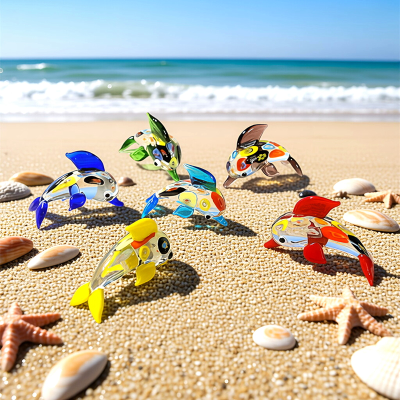Colorful Miniature Glass Dolph - Marine Aquarium Europe ulasan dan harga