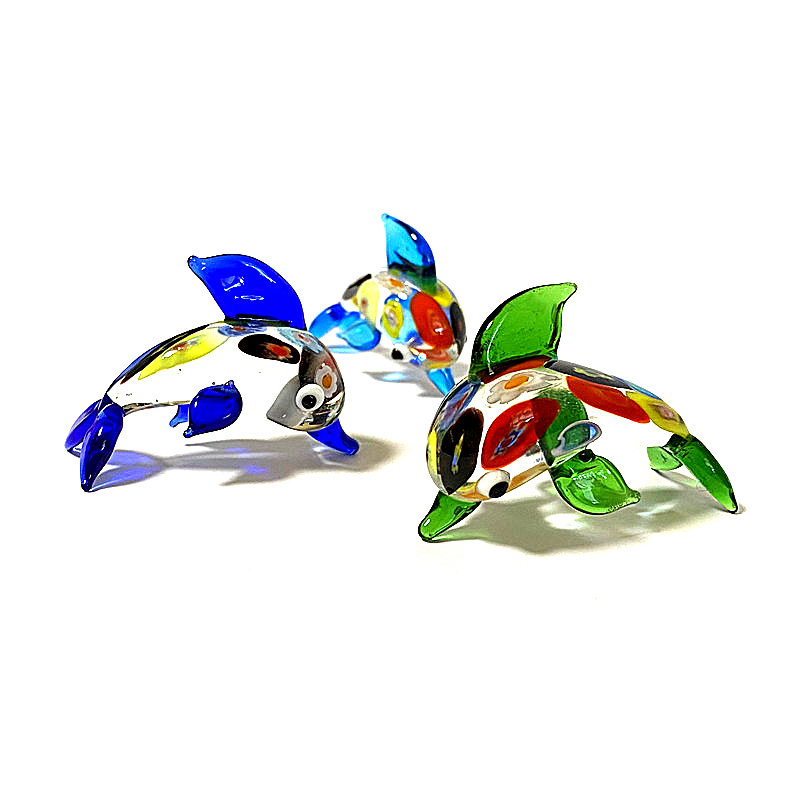 Colorful Miniature Glass Dolph - Marine Aquarium Europe ulasan dan harga