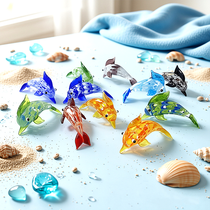 Handmade Mini Glass Dolphin Fi - Marine Aquarium Europe ulasan dan harga