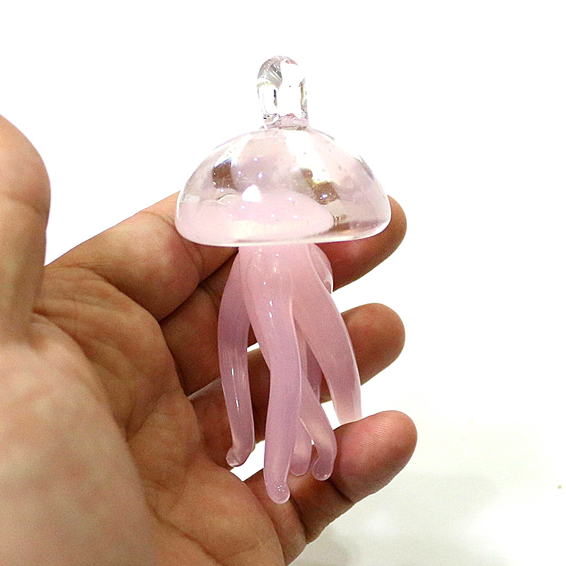 Pink Jellyfish Glass Pendant C - Marine Aquarium Europe ulasan dan harga