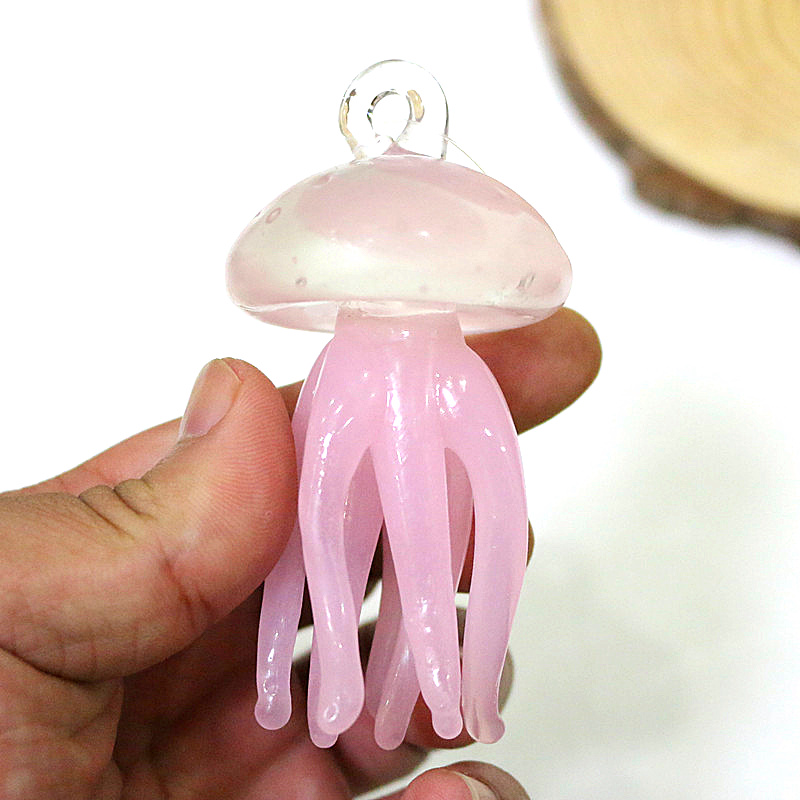 Pink Jellyfish Glass Pendant C - Marine Aquarium Europe ulasan dan harga