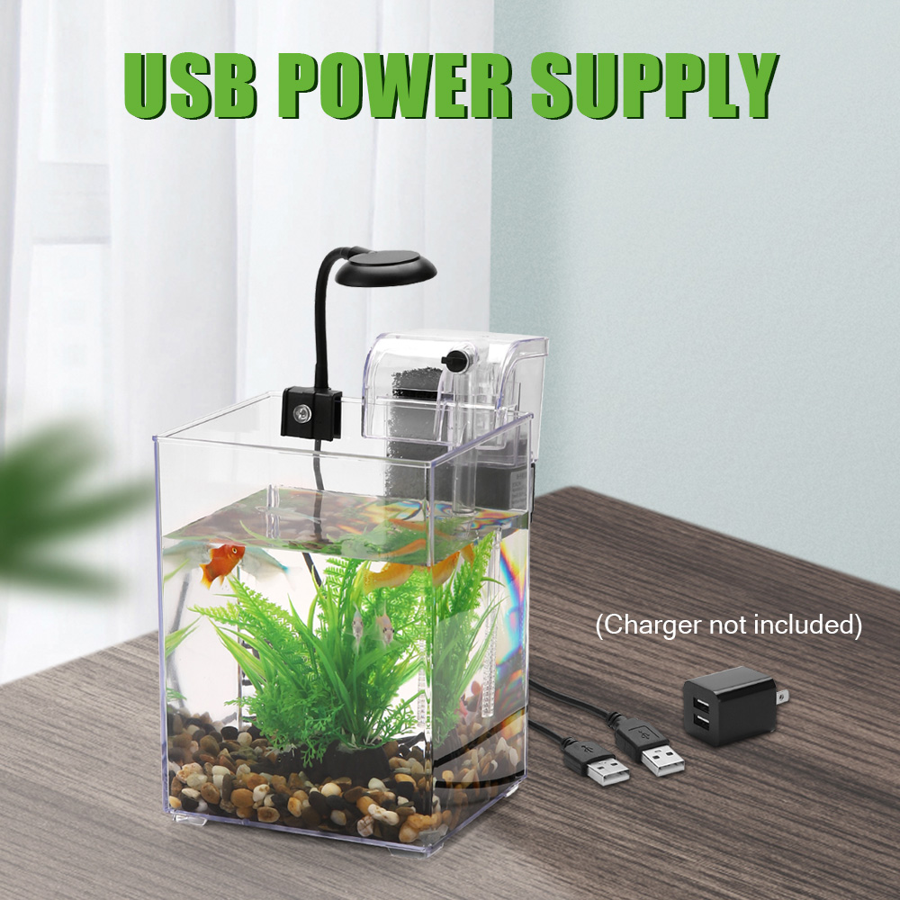 USB Desktop Fish Tank Set-Easy - Marine Aquarium With Sump ulasan dan harga
